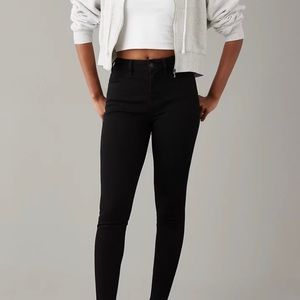 Worn once AE Next Level Stretch black Jeans